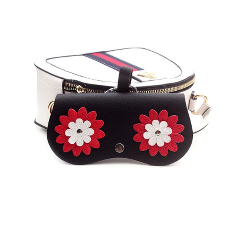 

New Top-grade PU Leather Glasses Bag Ins Popular Cute Cartoon Multi-function Eyeglasses Case Women Sunglasses Storage Protection