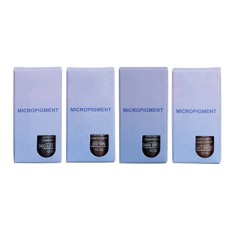 Drop Ship&Wholesale 4 Colors Permanent Makeup Micro Pigments Set Tattoo Ink Eyebrow Lip Cosmetic Kit Oct. 21