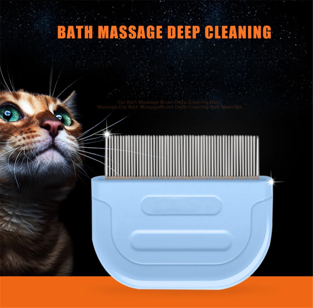 Cat Grooming Comb Cat Flea Removal Stainless Steel Pin Grooming Comb Brush For Long And Short Hair Gilling Brush Slicker Combs (1)