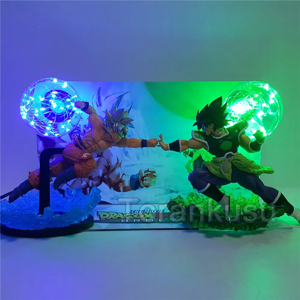 Dragon Ball Z Broly VS Goku лампа DIY Led Аниме фигурки Dragon Ball Ultra Son Goku Figma Украшение Фигурка ПВХ Broli игрушки