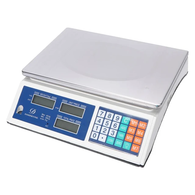 40kg Precision Electronic Price Computing Scale Stainless Steel Electronic  Kitchen Scales Commercial Shop Scales Weigh(EU