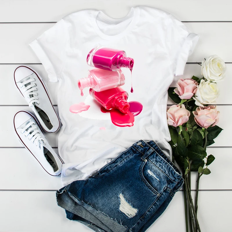 Shirt Women 2020 3D Print 90s Vogue Fashion Tops Tumblr Tshirts T Clothes Shirt Womens Ladies Graphic Female Tee T-Shirt