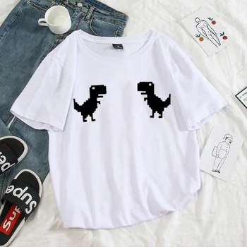 

Summer New Harajuku 90s Female Vintage Tshirt Dinosaur Short Sleeve Tops Tees Fashion T shirt Women Clothing