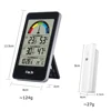 FanJu 3356 Weather Station Clock with Outdoor Sensor Indoor Outdoor Temperature Humidity Alarm Clock with Thermometer ► Photo 3/6