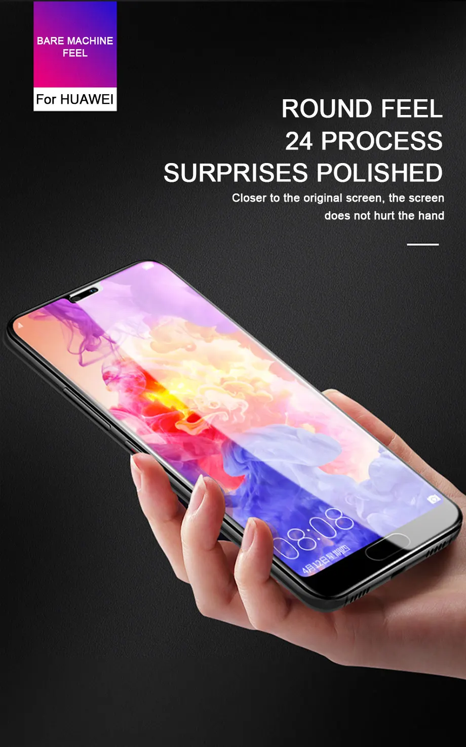 100D полное покрытие из закаленного стекла для huawei P20 Lite Защита экрана для Honor 20 10 Lite 20 Pro V10 V20 Защитная стеклянная пленка