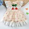 Sweet Lace Lape Collar Dress For Dogs Wholesale