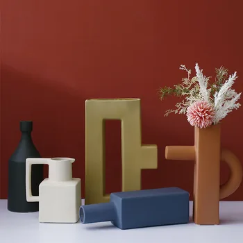 

Nordic Irregular Ceramic Vase Hydroponic Flower Vase Plant Holder Desktop Decor Display Home Decoration Living Room Wedding Gift