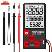 BSIDE-probador de voltaje ADMS7, multímetro Digital inteligente LCD grande de 3,5 pulgadas, 3 expositor con líneas TRMS, 6000 recuentos DMM con barógrafo analógico