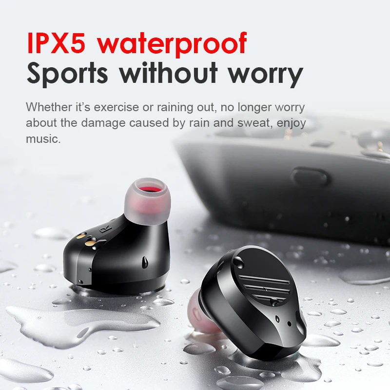 SANLEPUS Mini Bluetooth наушники Беспроводные спортивные наушники TWS 5,0 стерео гарнитура с микрофоном и зарядным устройством для телефонов и музыки