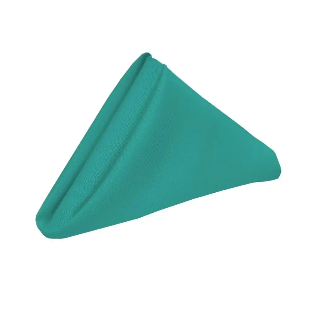 teal 45 см × 45 см Белые Простые салфетки из полиэстера для свадебного декора отеля - Цвет: teal
