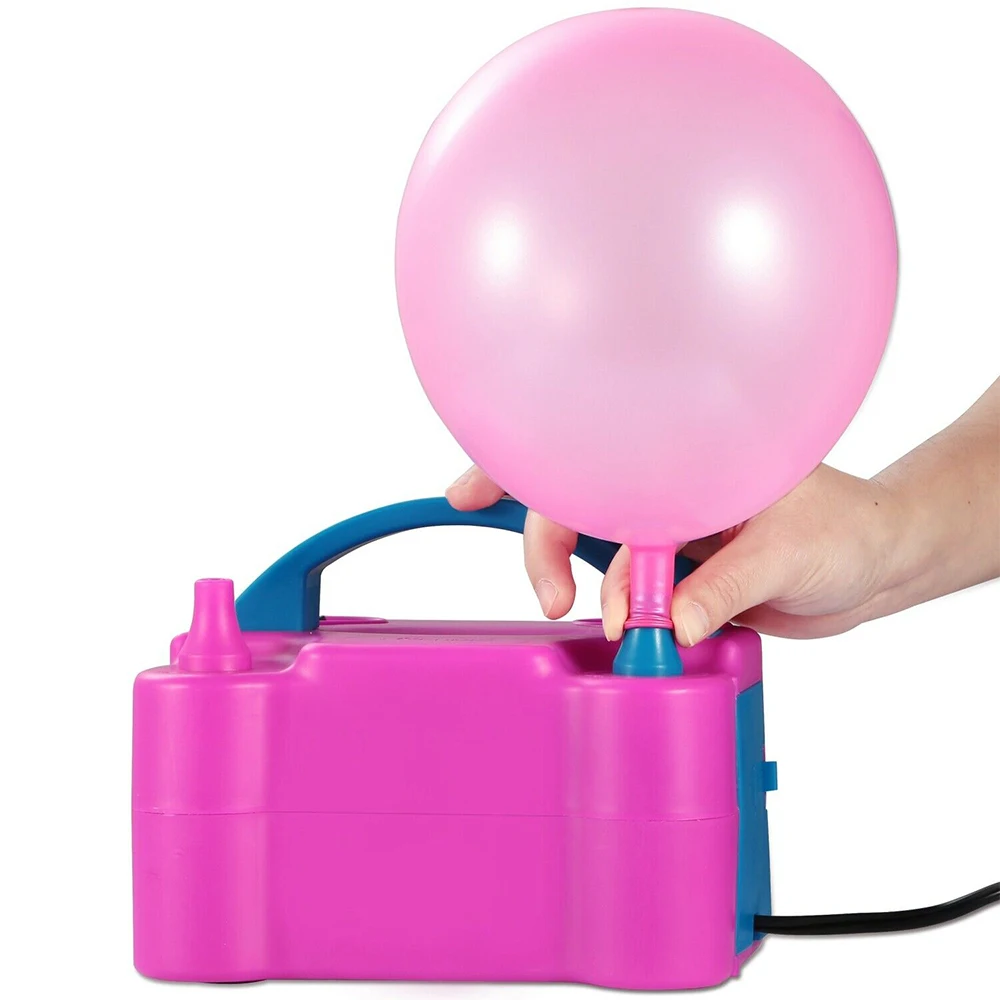 

220V/110V Electric Balloon Inflator Pump AC Plug Double Hole Nozzle Air Compressor Inflatable Electric Balloon Pump Air Blower