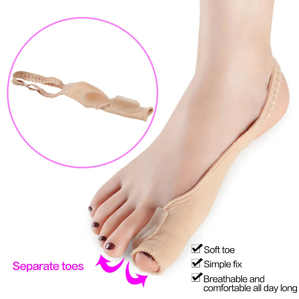 

Toe Separator Hallux Valgus Bunion Corrector Orthotics Feet Bone Thumb Adjuster Correction Pedicure Sock Straightener 1 Piece