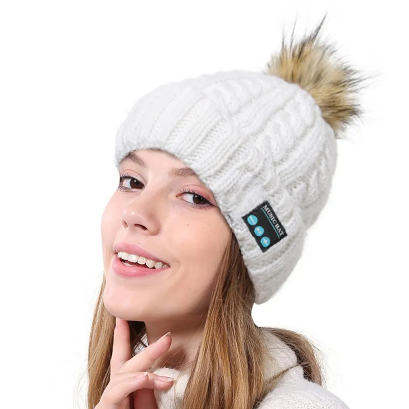 For Women Bluetooth Headphones Beanie Men Women Music Hat Super Long Playing Time Earphones