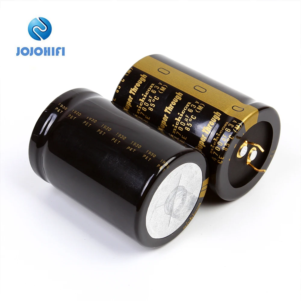 2pcs 4700UF 63V 35x50mm Nichicon Golden Foot KG Super Through Capacitors Pitch 10mm 63V/4700UF Audio Electrolytic Capacitor