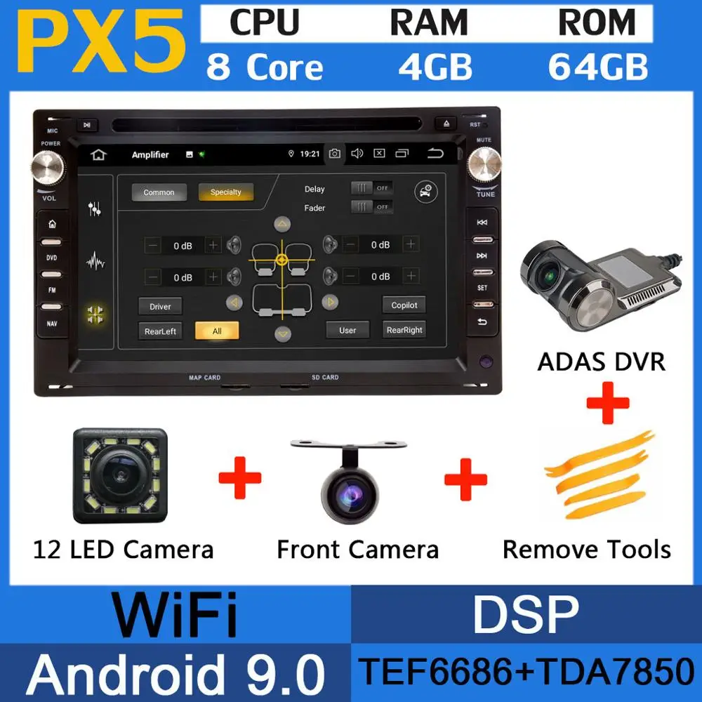 PX6 Восьмиядерный Android 9,0 4 Гб+ 64 Гб USBx5 для Volkswagen VW Bora Polo MK3 MK4 Passat B5 MK5 Sharan GOLF IV Jetta автомобильный радиоприемник gps - Цвет: PX5-ADAS