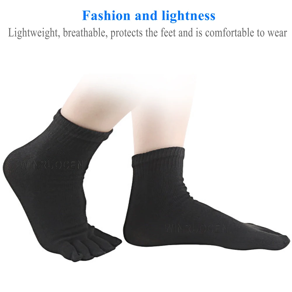 Одна пара, легкие мужские спортивные носки, хлопковые носки с пятью пальцами и пальцами, Meias, весенне-зимние носки, носки с пальцами, босиком