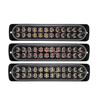 

2PCS 24 LED 72W Ultra-thin Strobe Light Car Motorcycle Truck Side Emergency Warning Flashing Lamp Truck Trailers Police Light