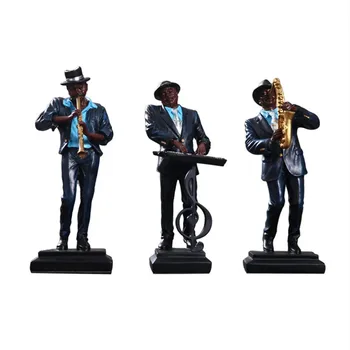 

American Style Saxophone Flute Art&craft Home Decoration Ornaments R2521 Sculpture Resin Piano Musician Figurine Character Art