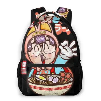 

Arale Noodle Ramen Backpack for Girls Boys Travel Rucksack Dr. Slump Printing