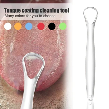 

Health Care Adult Tools Curved Fresh Breath Reusable Tongue Scraper Double Side Stainless Steel Oral Cleaning Useful Non Slip