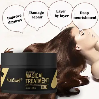 

Magical Hair Treatment Mask Straightening Hair Repair Damage Hair Root 50ml Keratin Hair