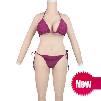

Hot Crossdresser Silicone Breast Forms Shemale Whole Body Suits Male To Female Fake Boobs Lift Hips Transgender Sexy Costumes
