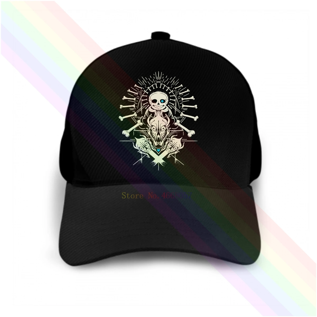 Hsuail Sans Undertale 2020 Newest Black Popular Baseball Cap Hats Unisex | Аксессуары для одежды