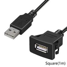 1 м 2 м звук USB 2,0 заподлицо Удлинительный кабель для ноутбука автомобиля приборной панели Разъем Панель мужчины к женскому передачи Многофункциональный
