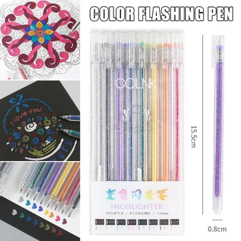 

Flash Marker Highlighter Pen Color Change Sparkling Drawing Scrapbooking Art Pen AS99