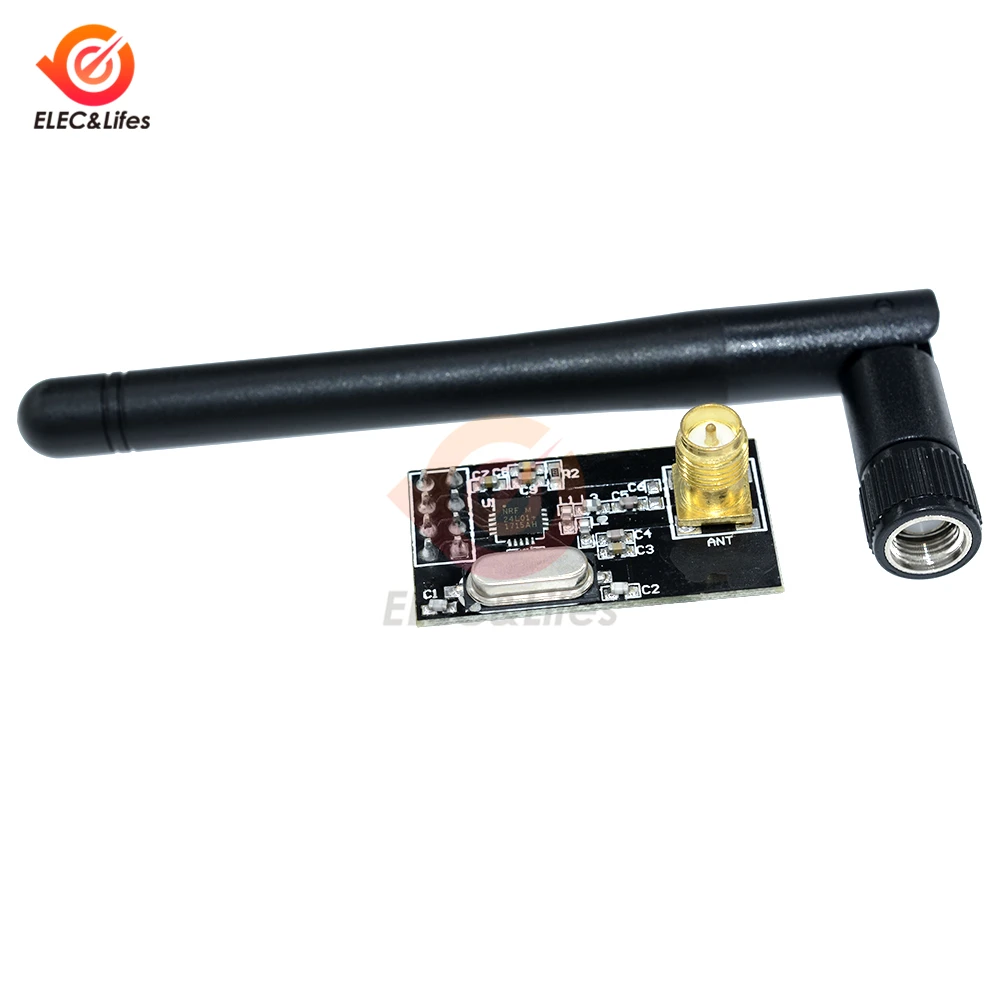 NRF24L01 + PA LNA 2 4 ГГц SMA Антенна Комплект модуля беспроводного передатчика