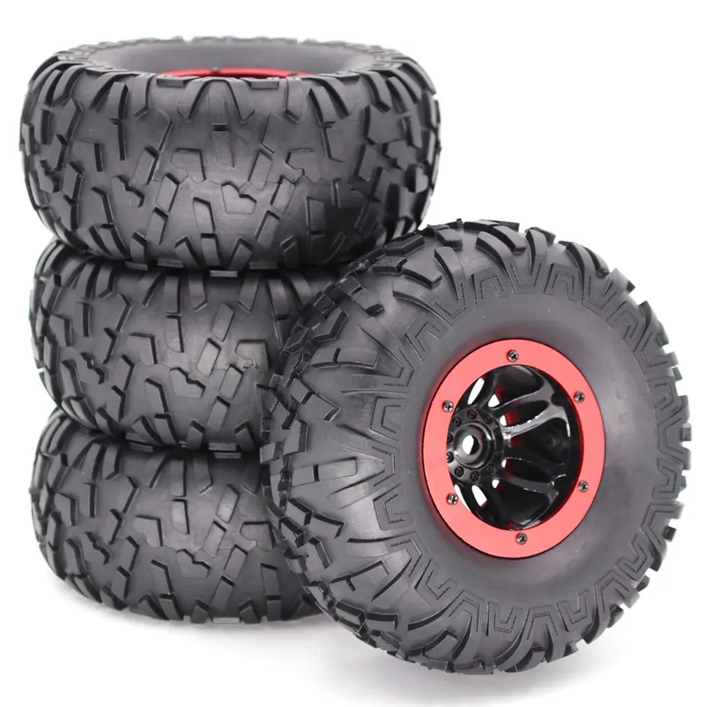 

1/10 Remote Control Car Big Buggy Off-road Vehicle Inflatable Rubber Tire 2.2 Inch Stainless Steel Wheels for RC Car Parts
