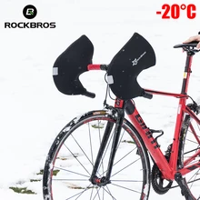 ROCKBROS, зимние велосипедные перчатки, ветрозащитные, сохраняющие тепло, для шоссейного велосипеда, руль, перчатки для велоспорта, MTB, горного велосипеда, перчатки, рукавица