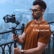 Moza AirCross 2 3-осевой ручной шарнирный стабилизатор для камеры GoPro 3,2 кг грузоподъемность для Sony Nikon Canon FUJI беззеркальных Камера держатель для цифровой зеркальной камеры