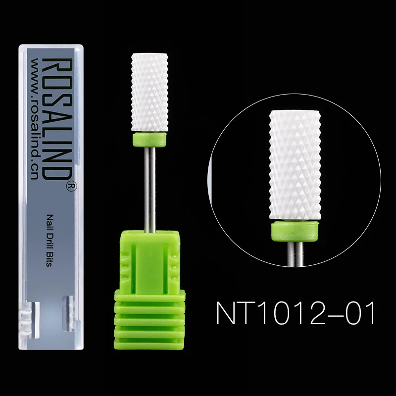 NT1012-01 ROSALIND керамический шлифовальный головной Бур для ногтей Rmove Arcylic поли гель порошок для ногтей Педикюр шлифовальный аппарат инструмент для ногтей - Цвет: NT1012-01