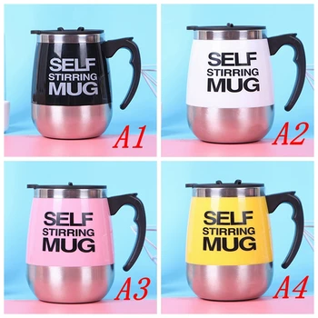 

450ML Mugs Automatic Electric Lazy Magnetic Self Stirring Mug Coffee Milk Mixing Mug Smart Stainless Steel Jui ce Mix Cup