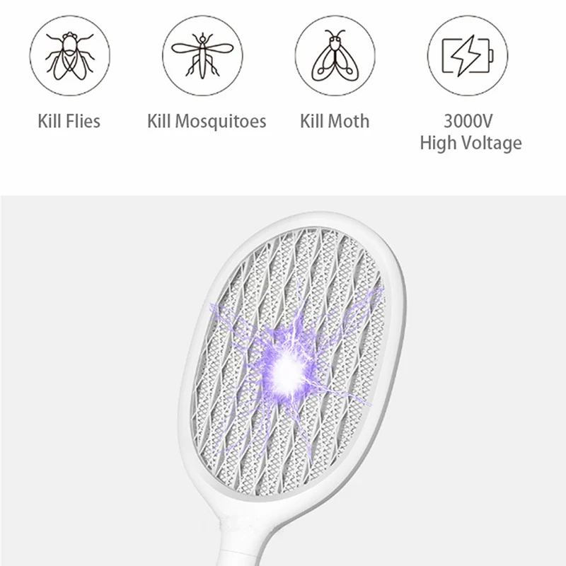 Solove P1 Electric Mosquito Swatter Insect Bug Fly Mosquito Dispeller UV Light Double Size Anti-electric Shock