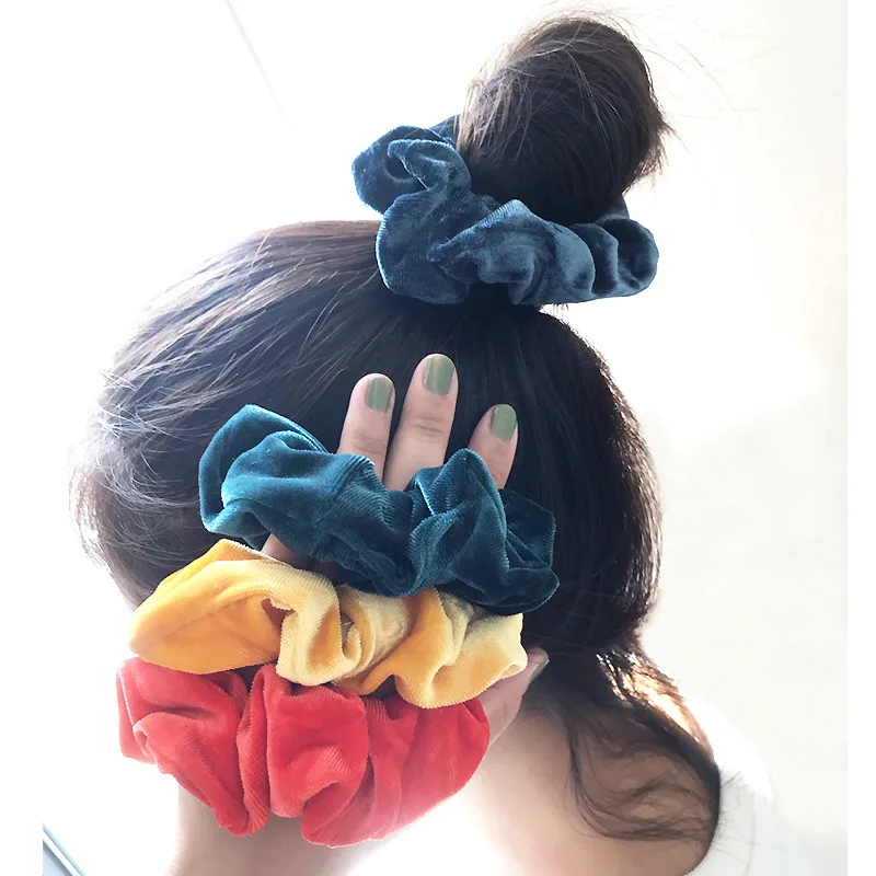 

Fashion Velvet Scrunchie For Women Girls Elastic Hair Rubber Bands Accessories Ponytail Holder Hair Tie Ring Rope Headdress