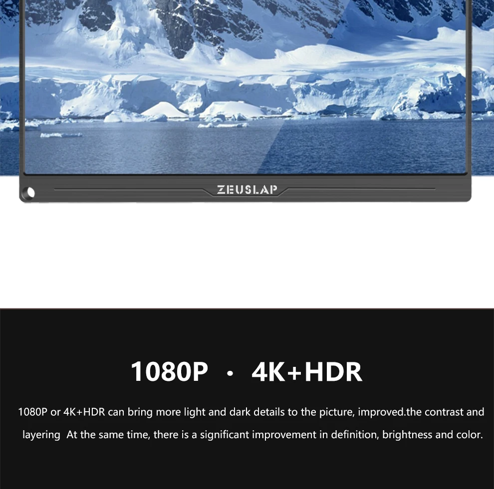 12," 13,3" 15," Тип C USB C HDMI DP 1080P 4K ультратонкий портативный монитор экран для переключателя, PS4, xbox, ноутбука, мобильного телефона