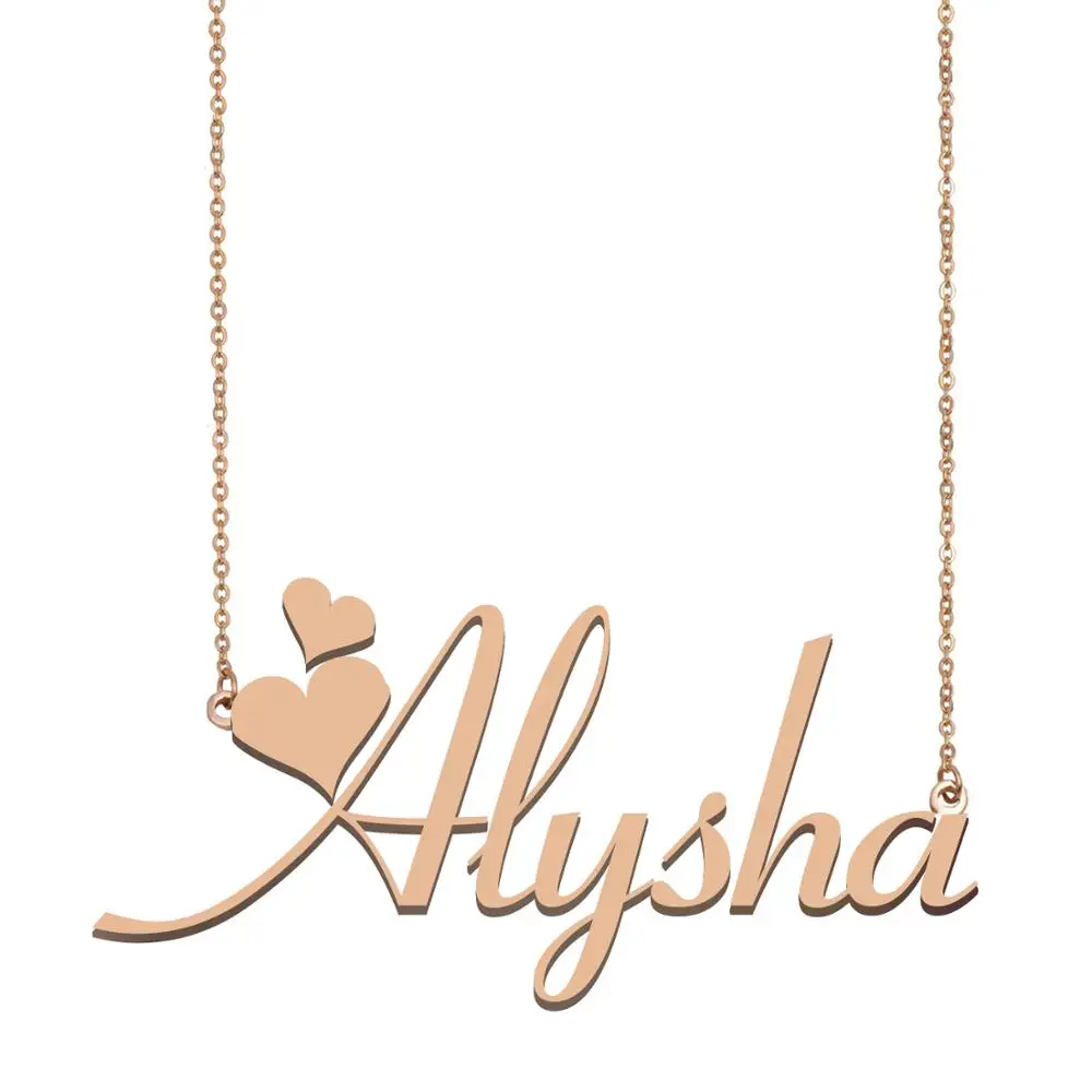 Alysha Name Necklace Custom for Women Girls Best Friends Birthday Wedding Christmas Mother Days Gift | Украшения и аксессуары
