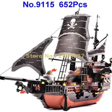9115 652 шт Пираты корабль черный жемчуг строительный блок игрушка