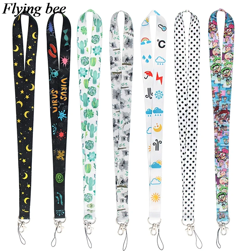 Bonito llavero Flyingbee Prince boy de dibujos animados, cordón para llaves, identificación de teléfono, etiqueta de nombre DIY, cuerda colgante, regalos del anillo X0071