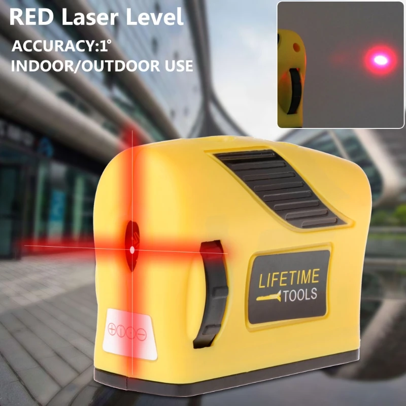 

360Â° Laser Level 2 Line 1 Point Horizontal & Vertical Red Measure
