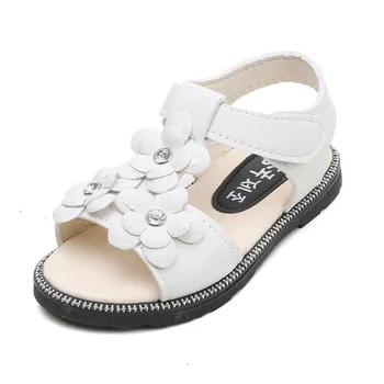 

2020 New Baby girl sandals Toddler Infant Kids Baby Girls Flower Sandals Leather Floral Princess Shoes Sandals Size 21-30