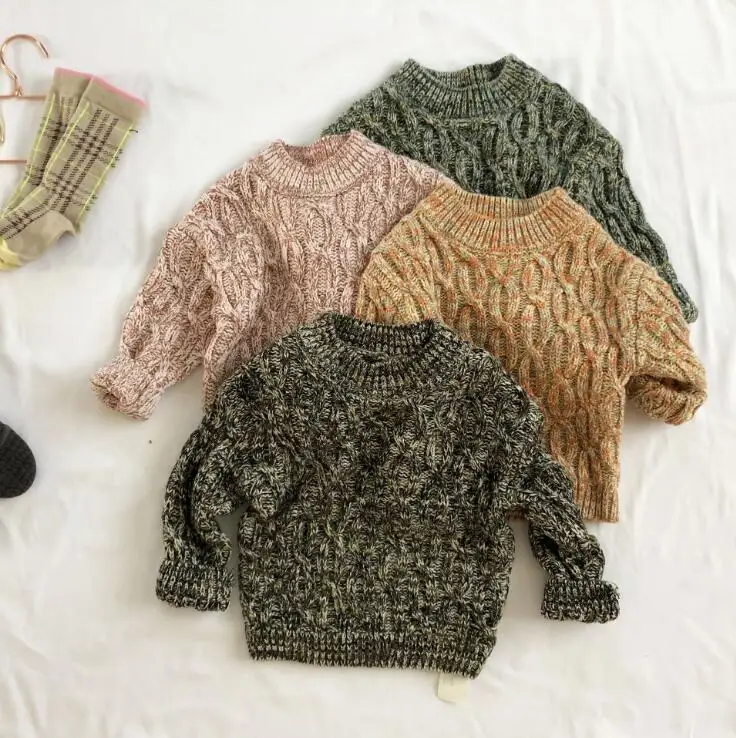 Г., новинка,, вязаный свитер для девочек и мальчиков осенне-зимний модный детский пуловер, Свитера от 1 до 6 лет, HX268