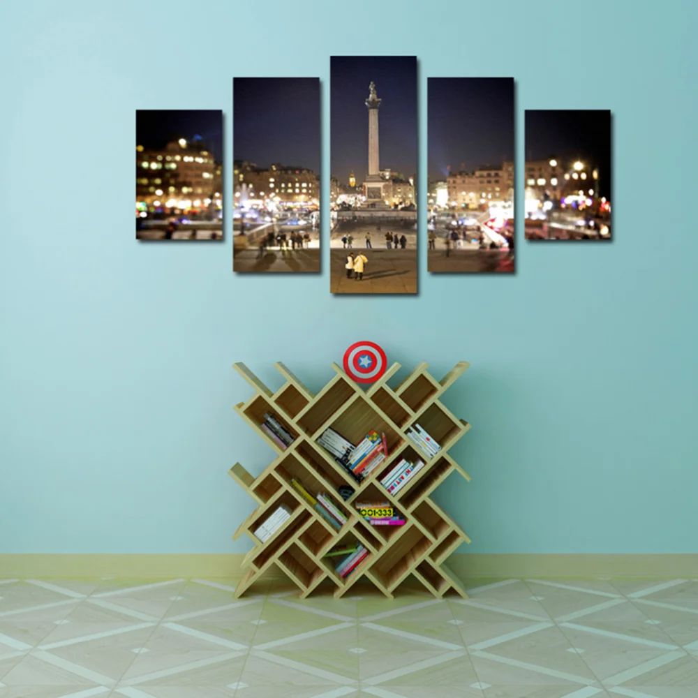 1PC 5 Panel Combination Oil Painting Wall Hanging Stick Picture Kit for Bedroom