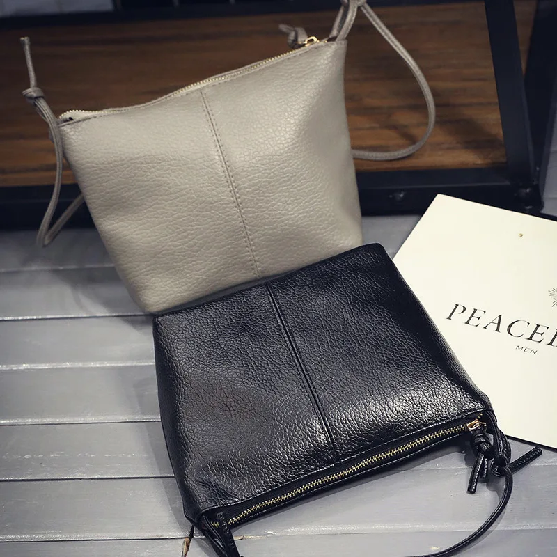 

WOMEN'S Bag 2017 New Style Fashion Retro Mini Bag South Korea Soft Hide Substance Washed Leather Shoulder Oblique Bag