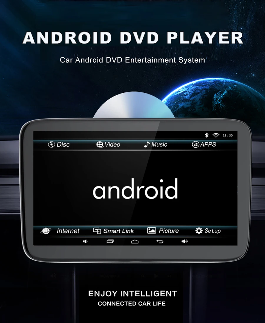 OTOJETA 11," ips сенсорный экран Android DVD видео плеер подголовник монитор Смарт Airplay miracast Wifi заднего сиденья автомобиля мультимедиа
