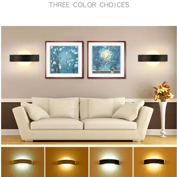 

LED Wall Lamps AC85-265V Modern Simple Bedroom Lights Indoor Dining Room Corridor Lighting Acrylic White Light, Warm Light