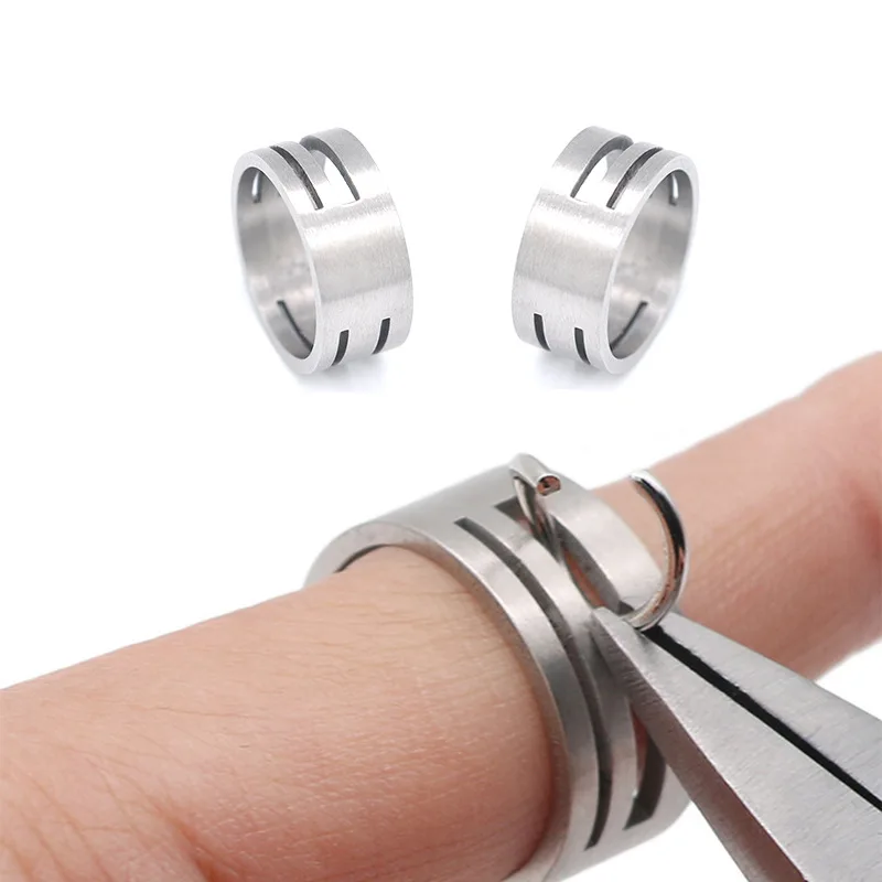 

1pc 18*9mm Stainless Steel Jump Ring Opening Closing Finger Jewelry Tools Round Circle Bead Plier for DIY Jewelry Making Tool