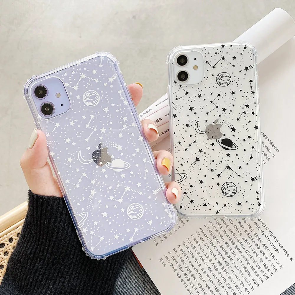 Чехол для телефона Xiaomi POCO X3 mi 11 Note 10 9 9t Lite Redmi 7 8 Pro 8t 9s милый космический планета